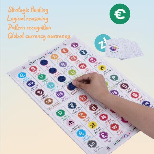 Currency CQuence Board Game (for ages 5+ years)