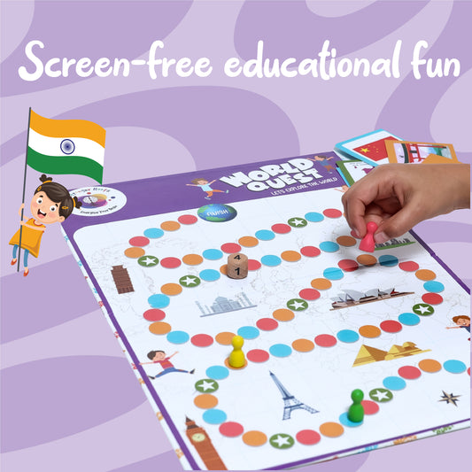 World Quest Geography and Culture Board Game (for ages 7+ years)