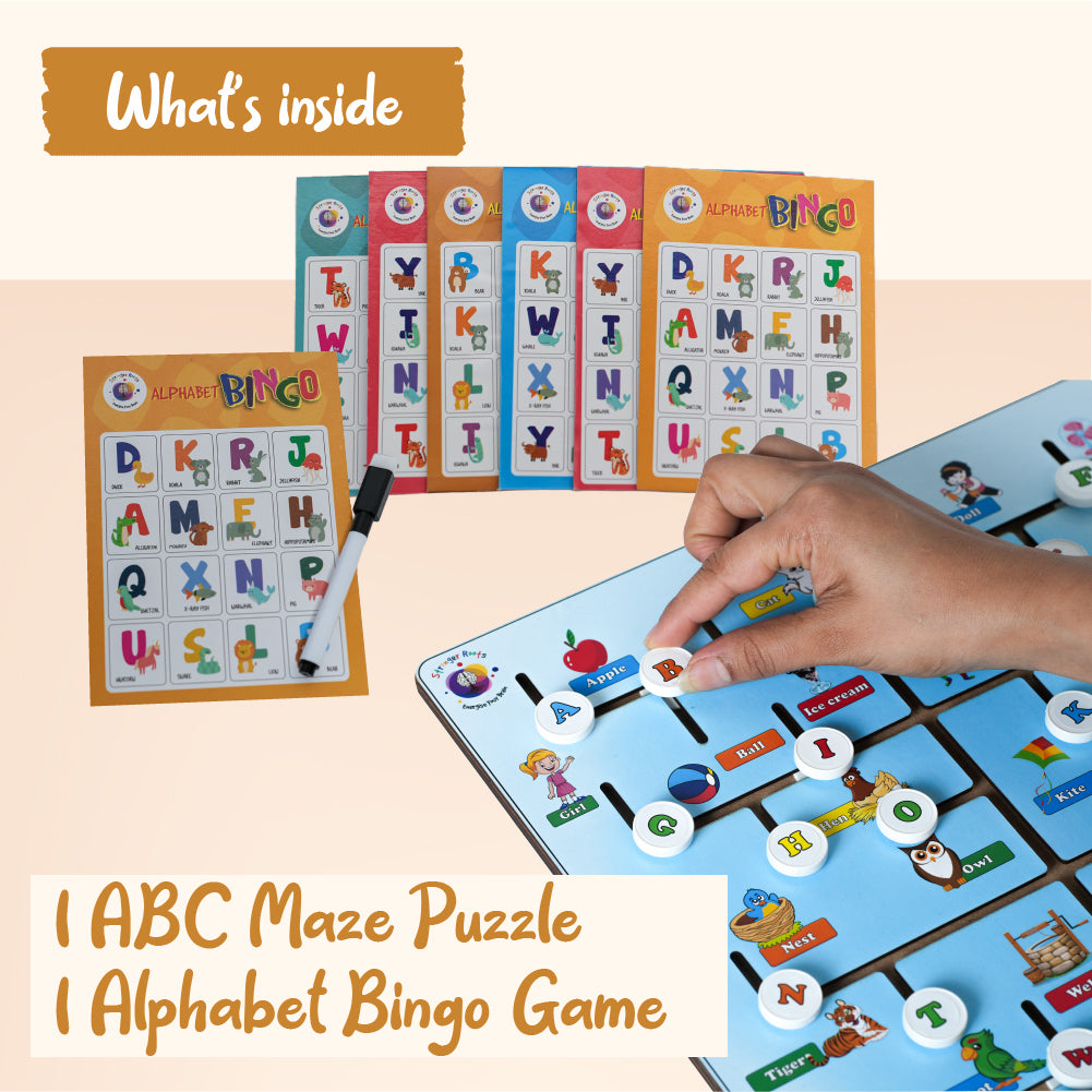 Alphabet Bingo + ABC Maze (Combo Pack)