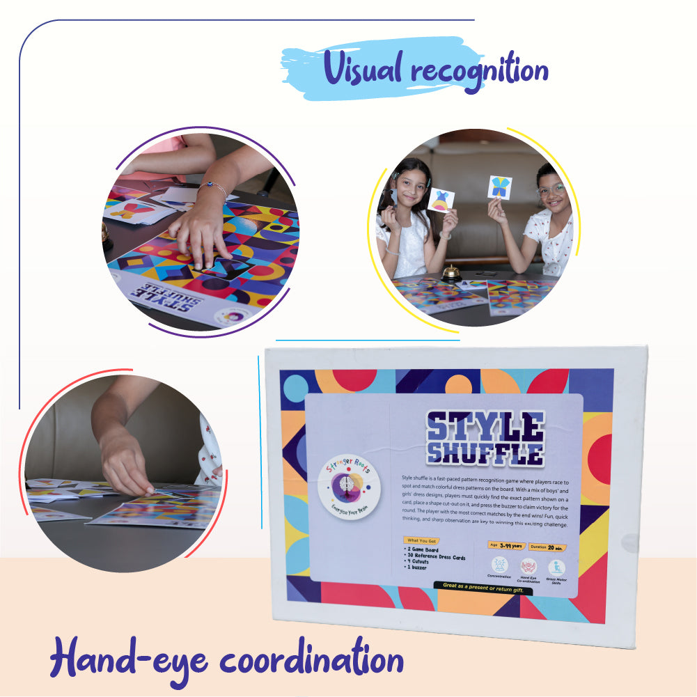 Style Shuffle Pattern Matching and Observation Game (for ages 5+ years)
