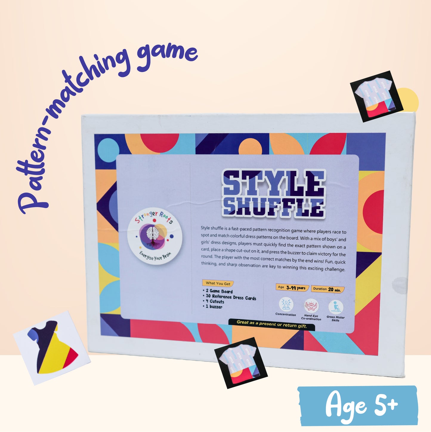 Style Shuffle Pattern Matching and Observation Game (for ages 5+ years)