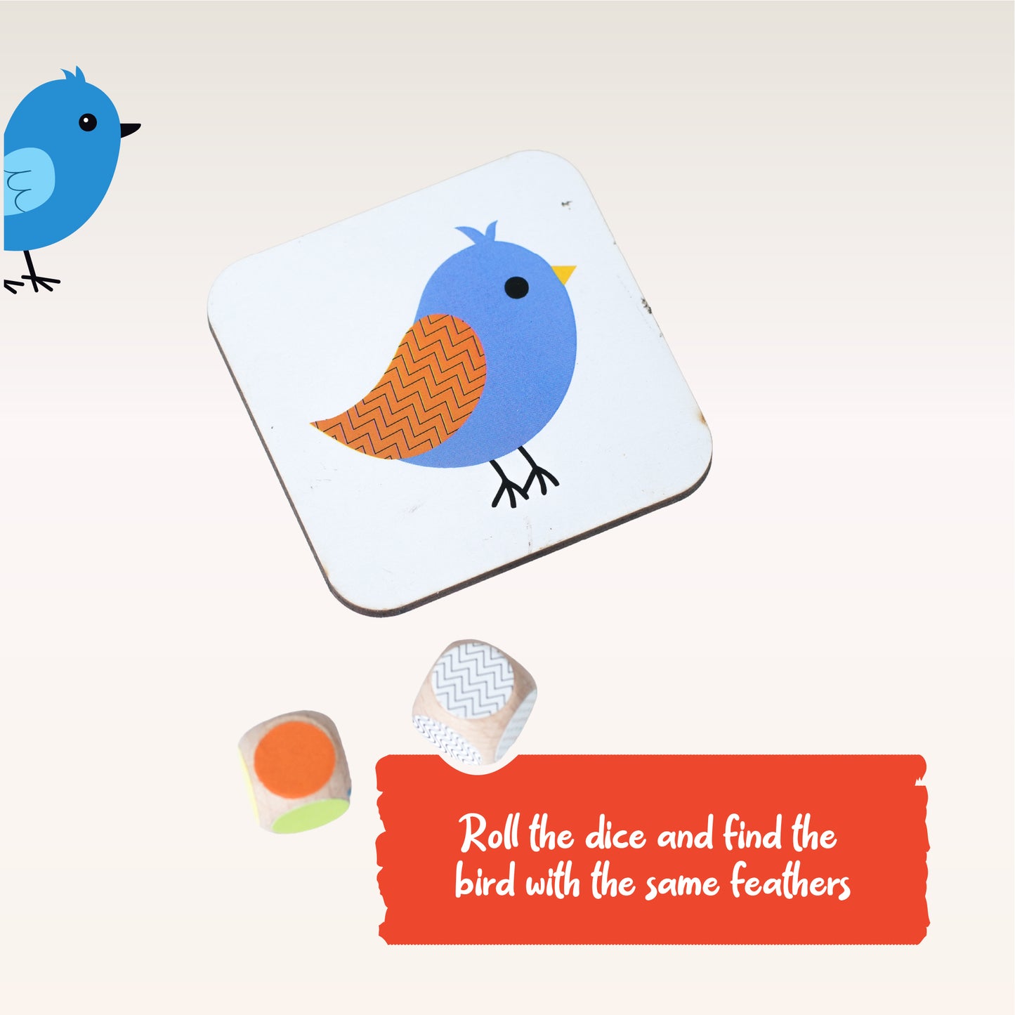 Feather Frenzy Dice and Observation Game (for ages 3+ years)