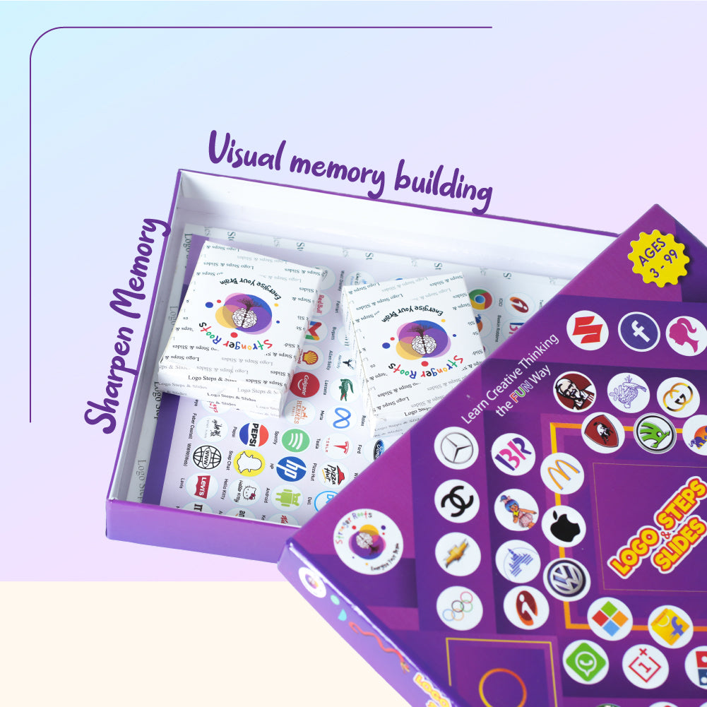 Logo Steps and Slides Trivia Board Game (for ages 5+)