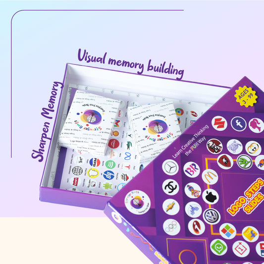 Logo Steps and Slides Trivia Board Game (for ages 5+)