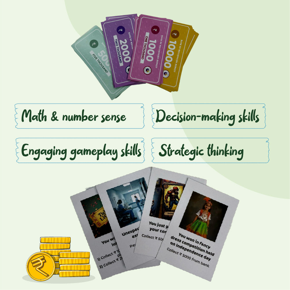 Millionaire Budget Smart Money Management Game (for ages 7+ years)