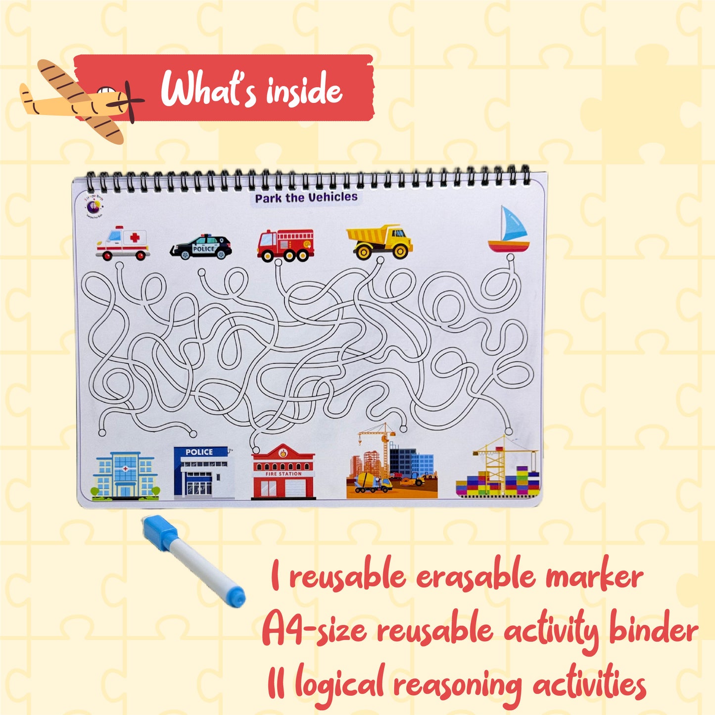 Mind Maps Logical Reasoning Binder (For age 3+ years)