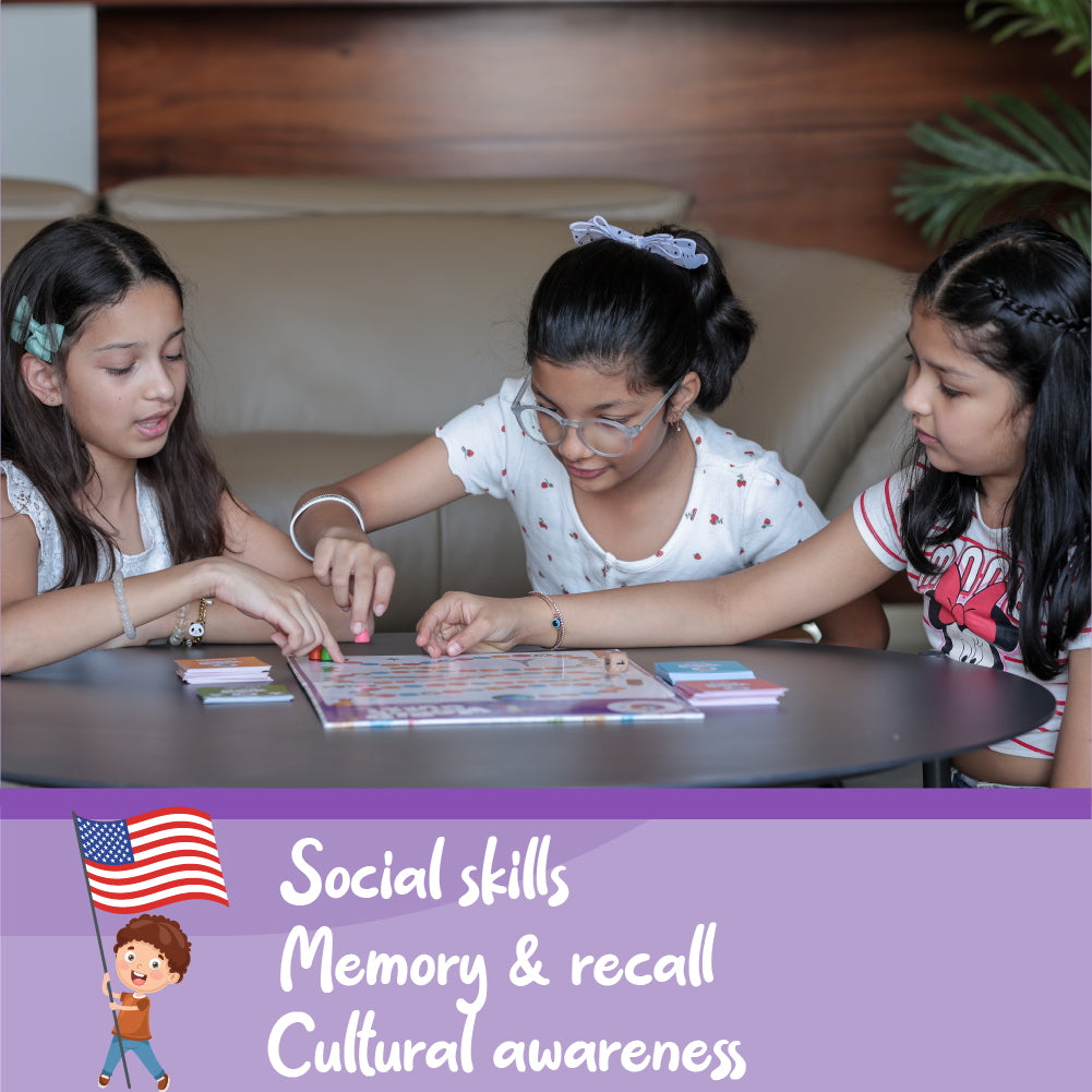 World Quest Geography and Culture Board Game (for ages 7+ years)